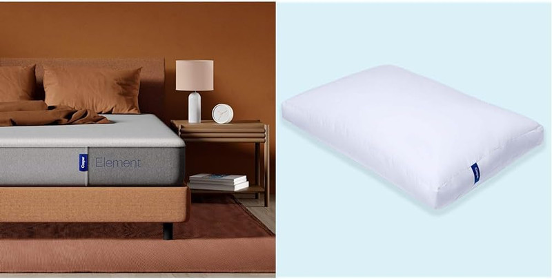 Sleep Element Queen Mattress & 2 Pack Cooling Memory Foam Pillows, 10 Yr Warrant