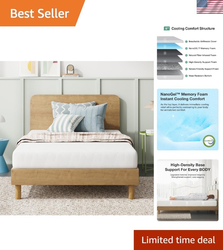 Twin Mattress Pinch Pleat Bed Mattress Foam for Kids Cooling Pressure Relief