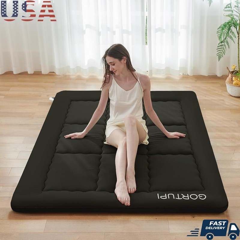 Japanese Floor Mattress Futon Mattress 3″ Black Thicken Comfortable Foam