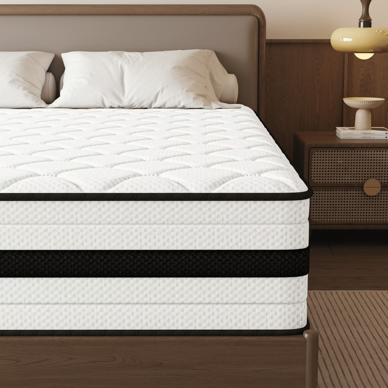 14″ Mattress In a Box Hybrid Pocket Foam Queen Mattress Memory Foam Best Sleep