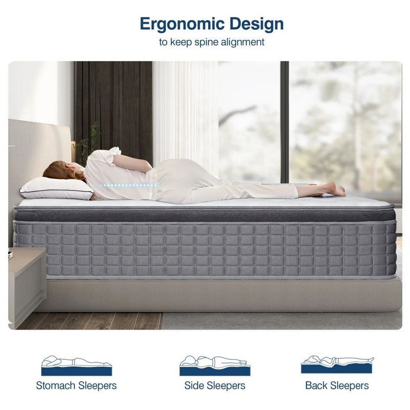 10" 12" 14" Mattress Innersprings Twin Full Queen King Memory Foam Bed in A Box gallery