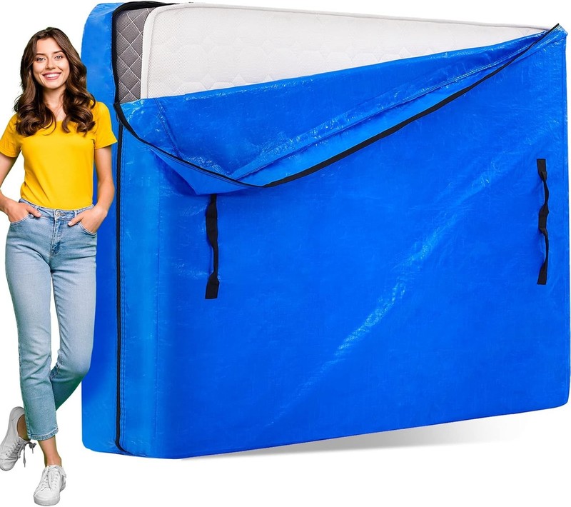 AlexHome Mattress Bag for Cali King：86"x75"x15", Blue