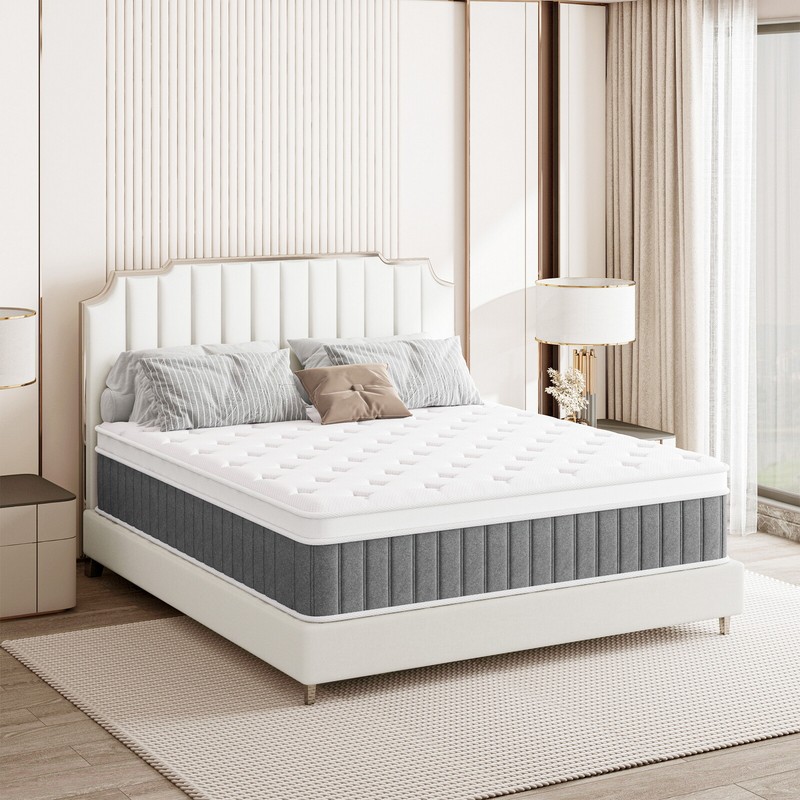 10″ 12″ 14″ Hybrid Spring Gel Memory Queen Mattress Twin Full King Size In A Box