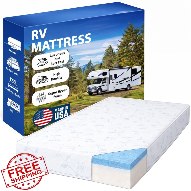Greaton 4 Inch RV Mattress 32x29 Medium Firm USA