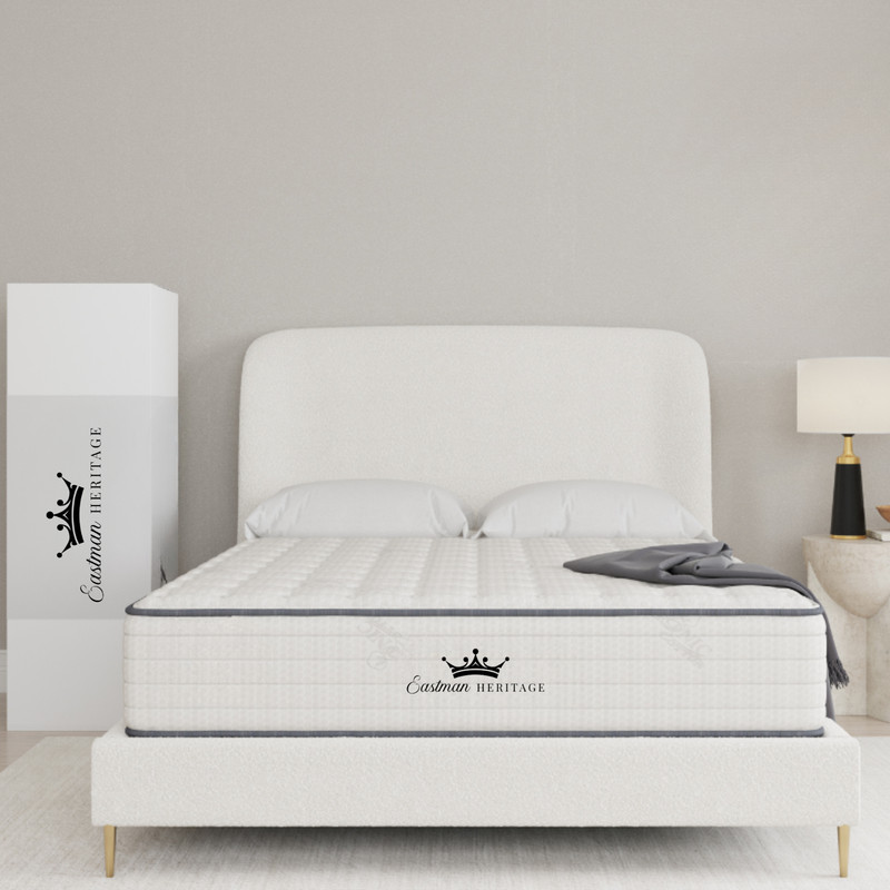 Full XL Hybrid firm Mattress in a box inner spring made in USA with Cotton Cover