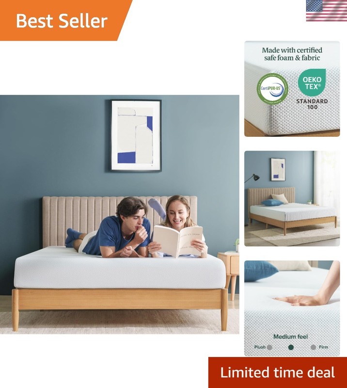 8 Inch Green Tea Cooling Memory Foam Mattress [New Version], Full, Fiberglass…