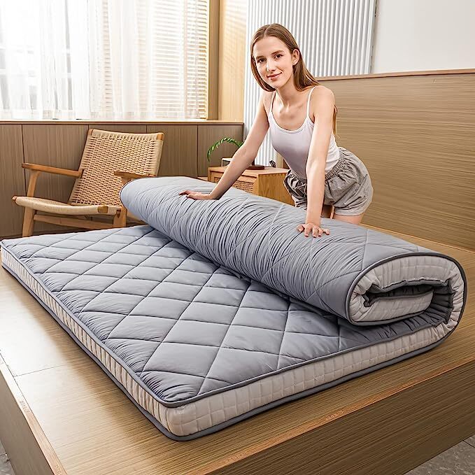 Japanese Floor Mattress Thicken Tatami Mat Sleeping Pad Foldable Roll Up Matter