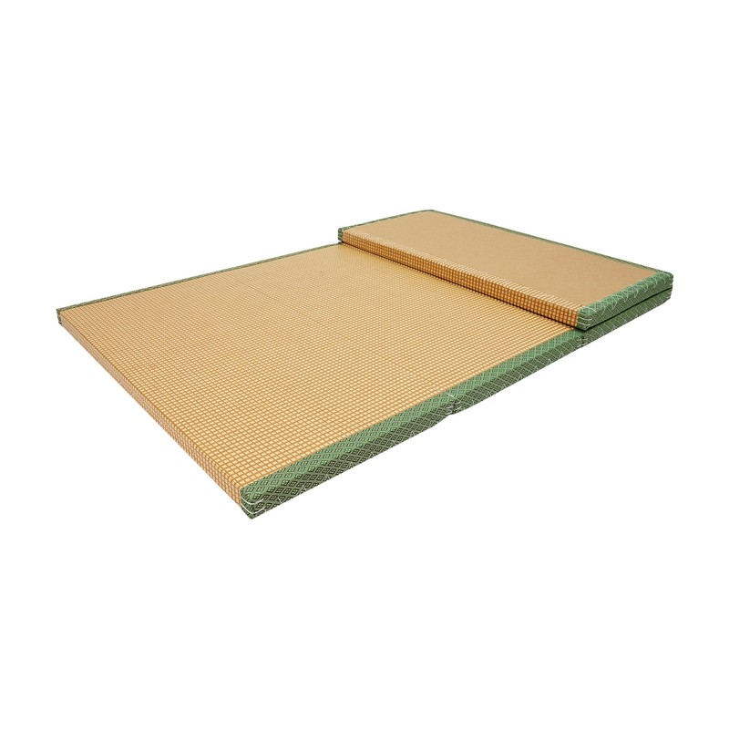 200*100*5cm Tatami Mattress Foldable Floor Mattress Meditation Mat Green Brown gallery