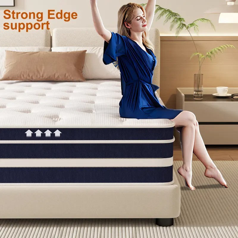 12in Gel Memory Foam & Spring Hybrid Mattress Breathable King size Bed In a Box gallery