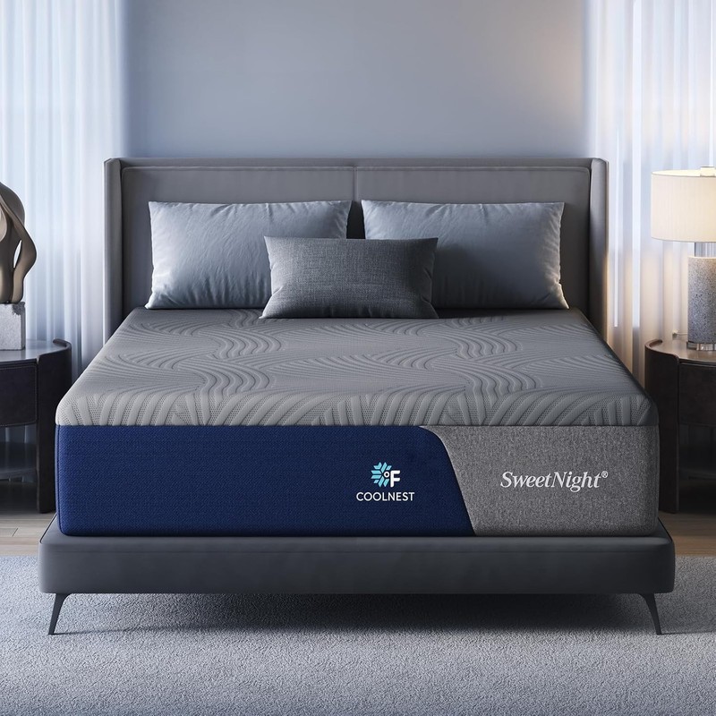 Coolnest 12 Inch King Size Mattress, Cooling King Memory Foam Mattress for Cool