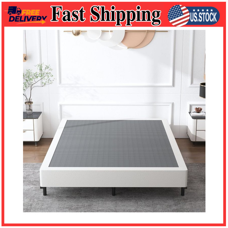 Heavy Duty Queen BoxSpring 9 Inch Mattress Foundation Bed Base No Box Spring Req
