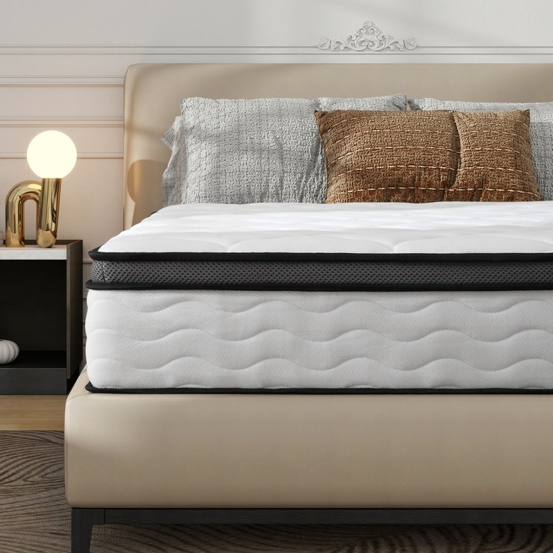 12Inch Full/Queen Mattress Medium Soft Hybrid with Memory Foam & Pocket Springs