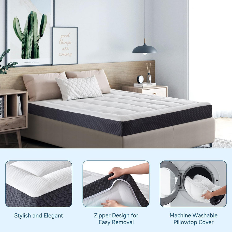 6 Inch Twin Mattress for Kids Adults Single Bed, Breathable Gel-Memory Foam plus gallery