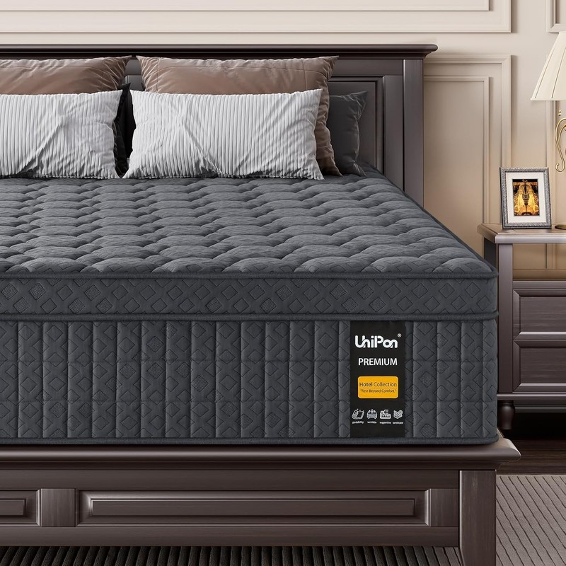 Firm Queen Size 14 Inch Hybrid Mattress in a Box Fiberglass Free Lumbar Support