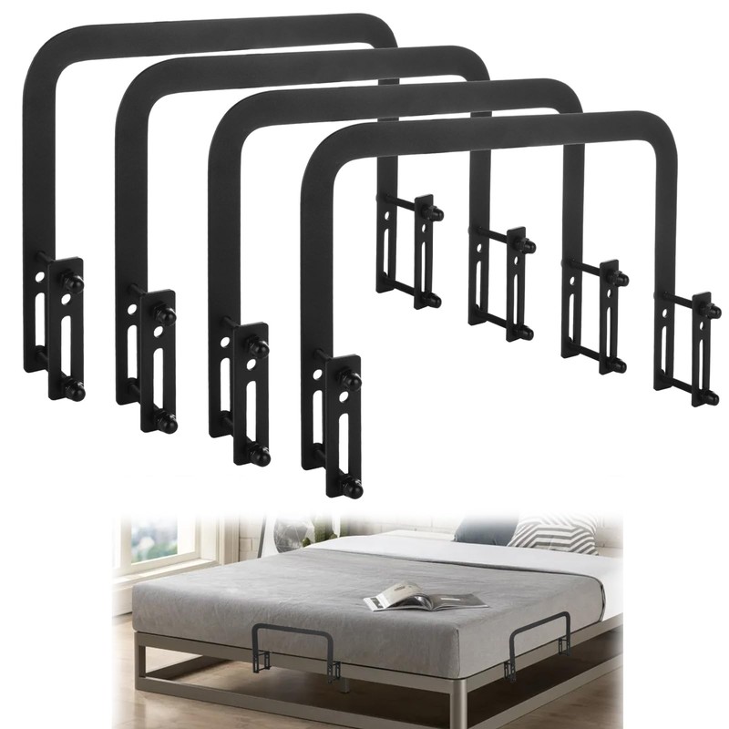 4PCS Metal Mattress Slide Stopper Mattress Retainer Bar for Adjustable Beds N…