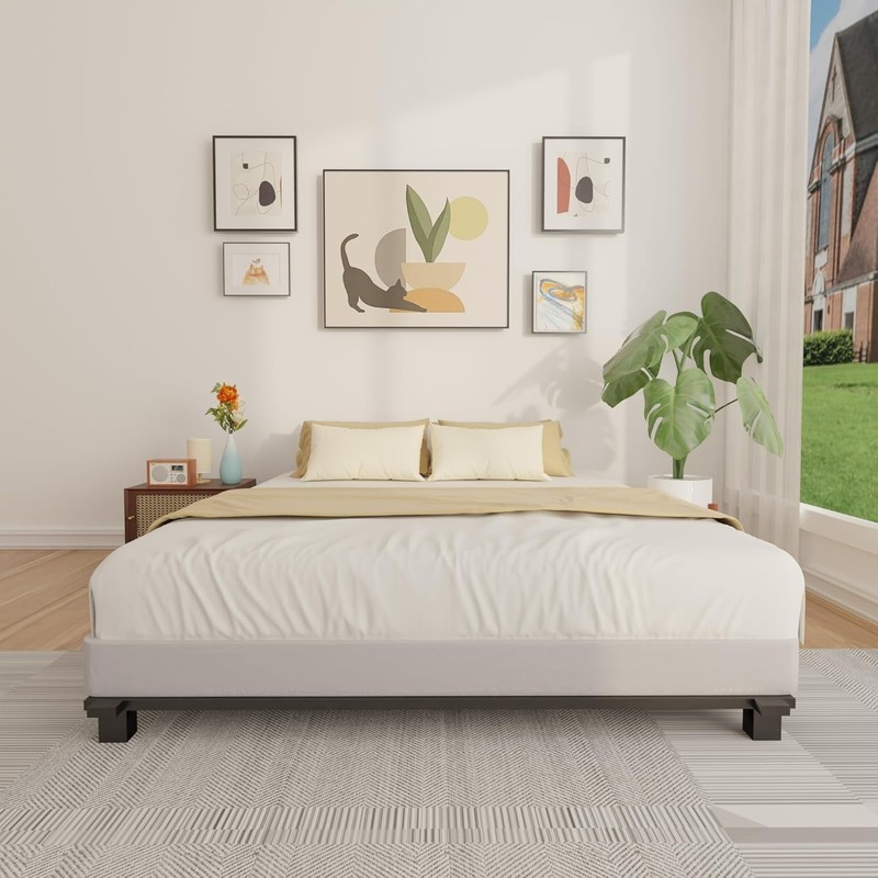 King Box Spring 4 Inch Low Profile Mattress Foundation Metal Bed Base gallery