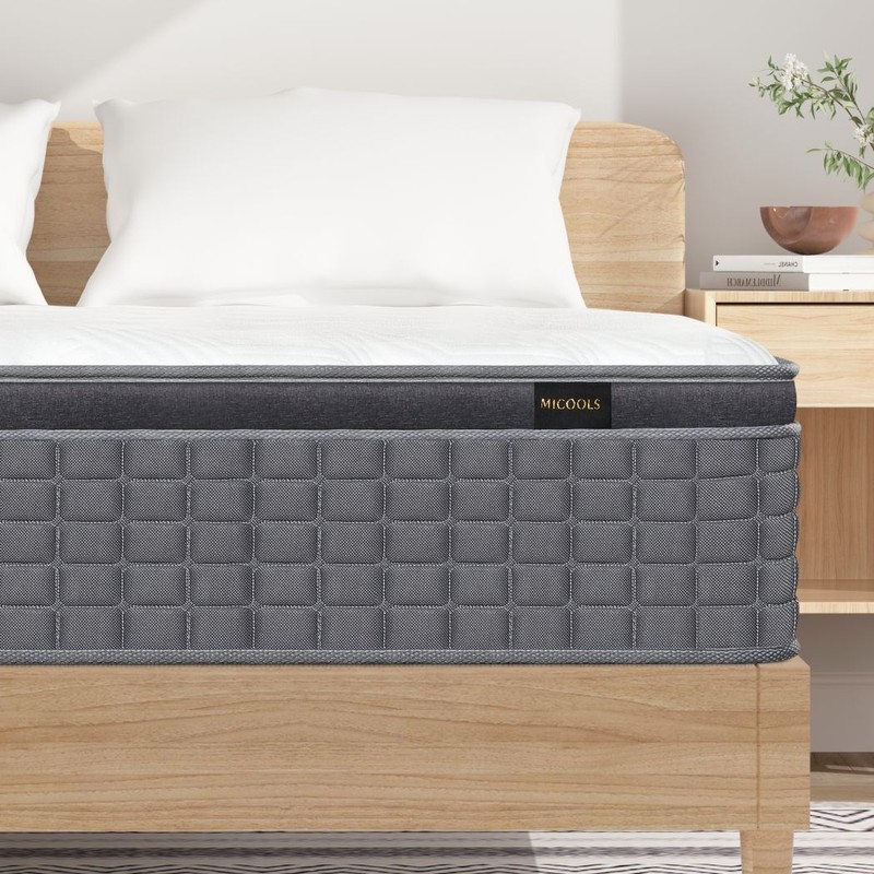 12/14 Inch Mattress in A Box,Pocket Innerspring Hybrid Foam Twin Full Queen King
