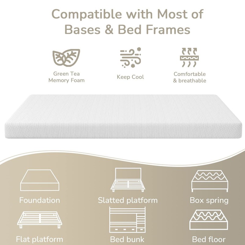 5 Inch Memory Foam Mattress Cooling Gel Queen Size gallery