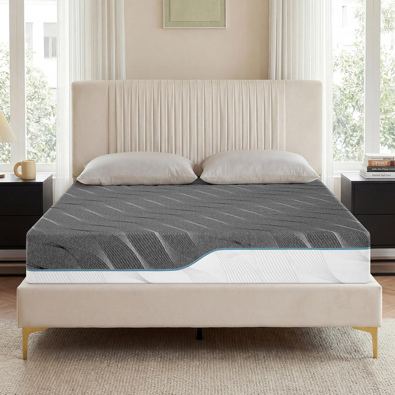 Queen Size 10″ Extra Firm Memory Foam Mattress for Back Pain Relief