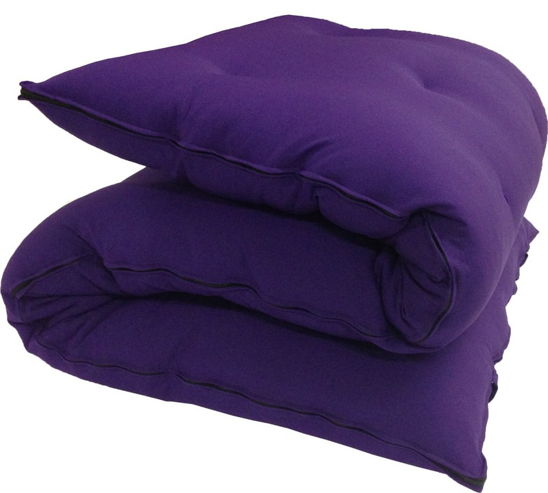 Full Floor Rolling Futon Mattresses, Sleeper Bedding Mats 3 x 54 x 80, Purple
