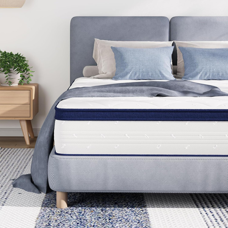 12" Hybrid Full Mattress in a Box - Comfort Foam & Pocket Coils for Relief