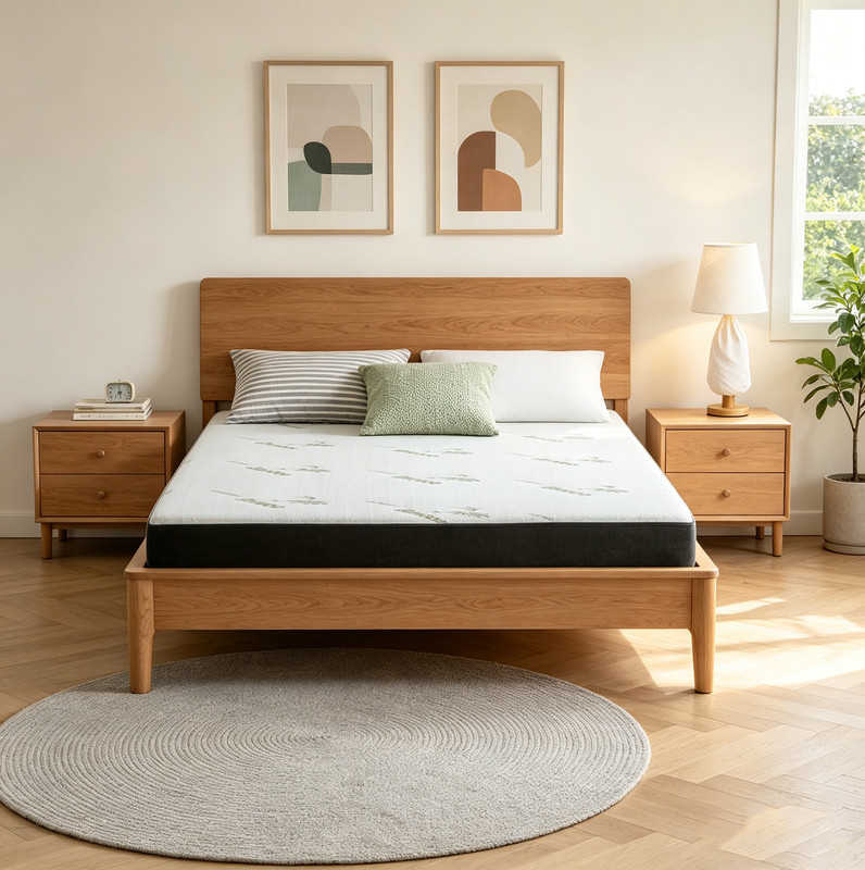 6 Inch Gel Memory Foam Mattress with Breathable Waterproof Fabric Cover in a Box