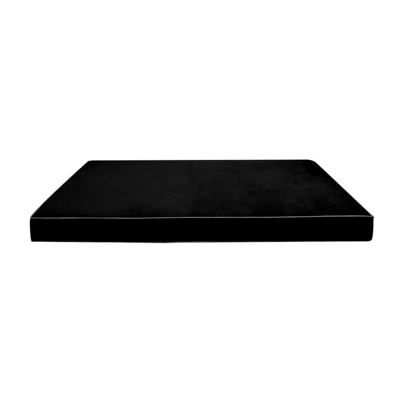 Contrast Pipe 6″ Twin 75x39x6 Velvet Indoor Daybed Mattress |COVER ONLY|-AD374
