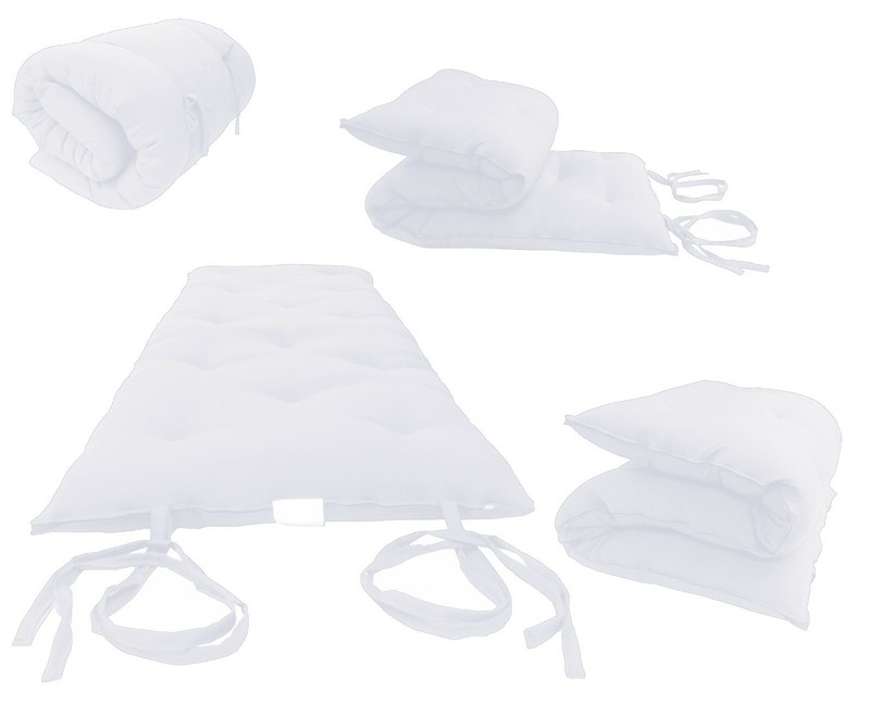 Traditional Japanese Floor Rolling Mattresses, Sleeper Mats 30W x 80L White