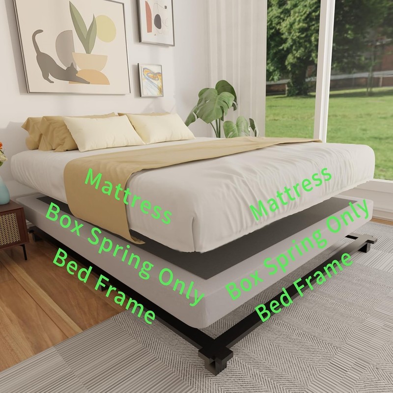 King Box Spring 4 Inch Low Profile Mattress Foundation Metal Bed Base gallery