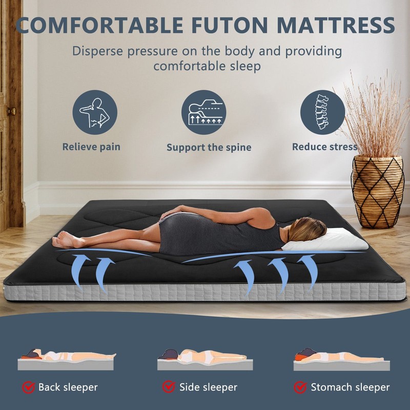 MOPHOTO Japanese Floor Mattress Futon Mattress Foldable Mattress Twin Full Queen gallery