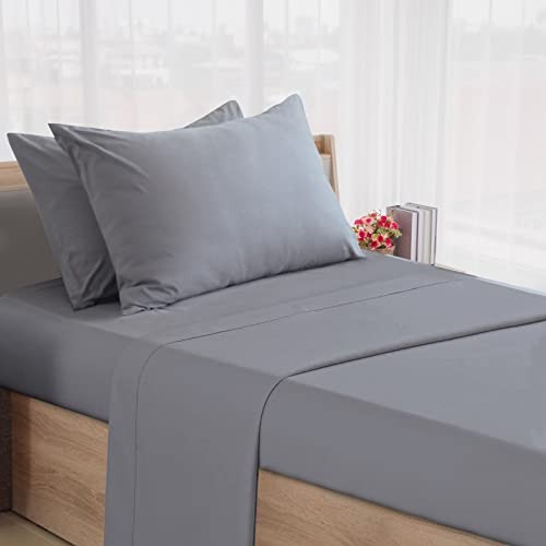 Cot Sheets 30" x 75" x 9", 4 Piece Cot Sheet Set, Cot Size Cot (1 Pack) Grey