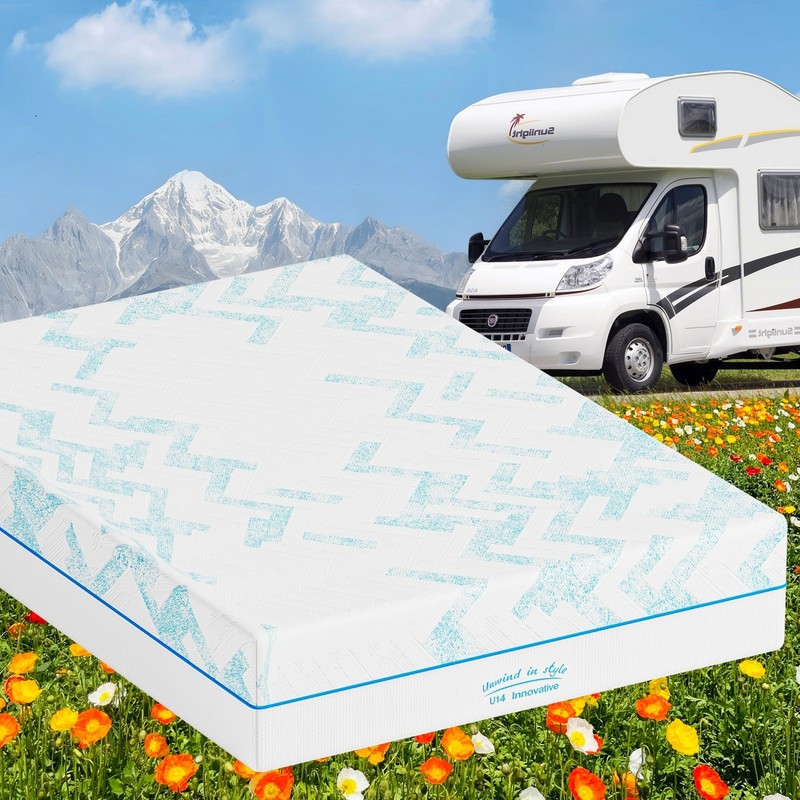 8 Inch RV Queen Mattress Memory Foam Latex Cooling Gel Medium Firm CertiPUR-US