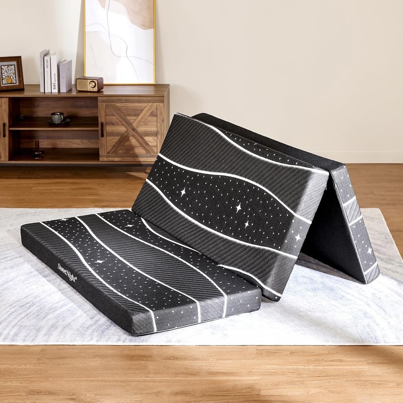 Tri Folding Mattress 4-inch Foldable Mattress W/ a Collapsible & Washable Cover gallery