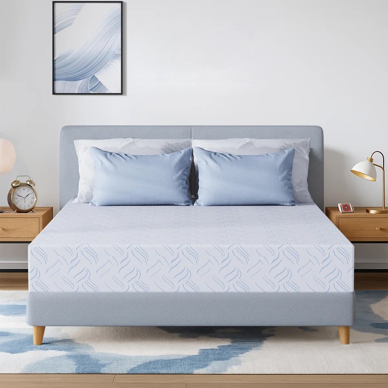 8" California King Gel Memory Foam Mattress for Pressure Relief & Soundly Sleep