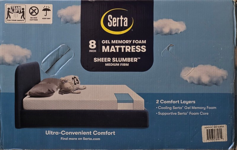Serta Sheer Slumber Medium Firm Queen Size 8-inch Gel Memory Foam Mattress