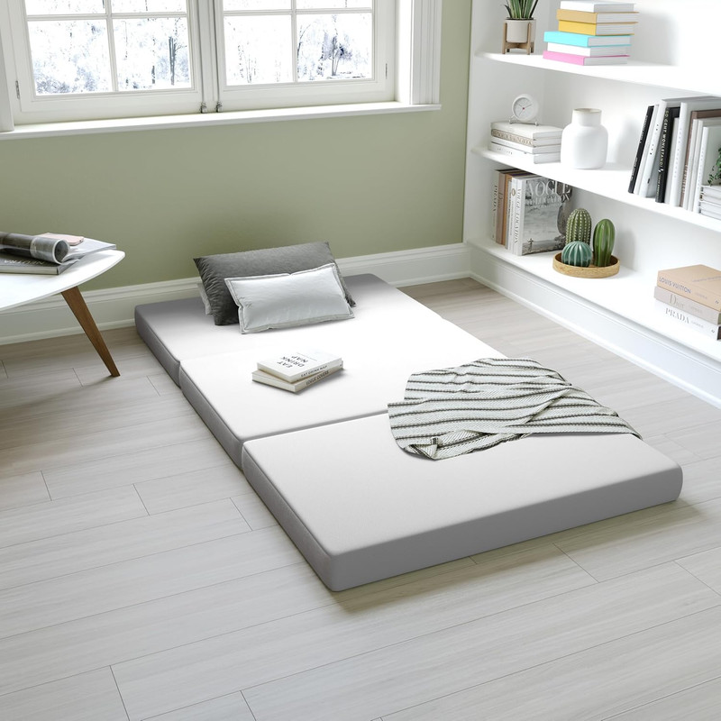 Cloud Tri-Fold Cooling Memory Foam Mattress, Portable Mattress in a Box, Certipu