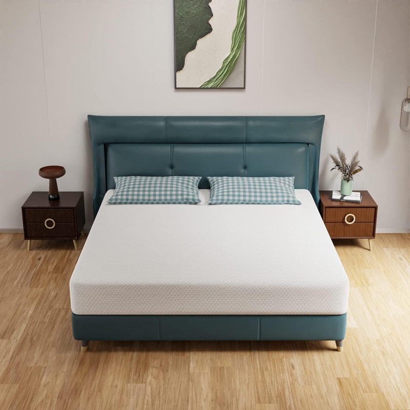 Medium Firm Green Tea Memory Foam Mattress - King Size, Perfect for Bed Frames gallery