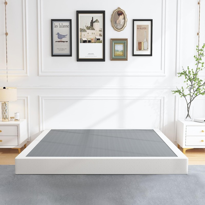 5-inch Heavy Duty Box Spring Foundation | 3000lbs Capacity & No Noise, Queen