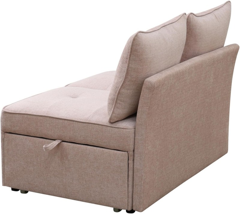 Sleeper Sofa, 4-in-1 Convertible Ottoman Couch Bed, Modern Sacloth Futon gallery