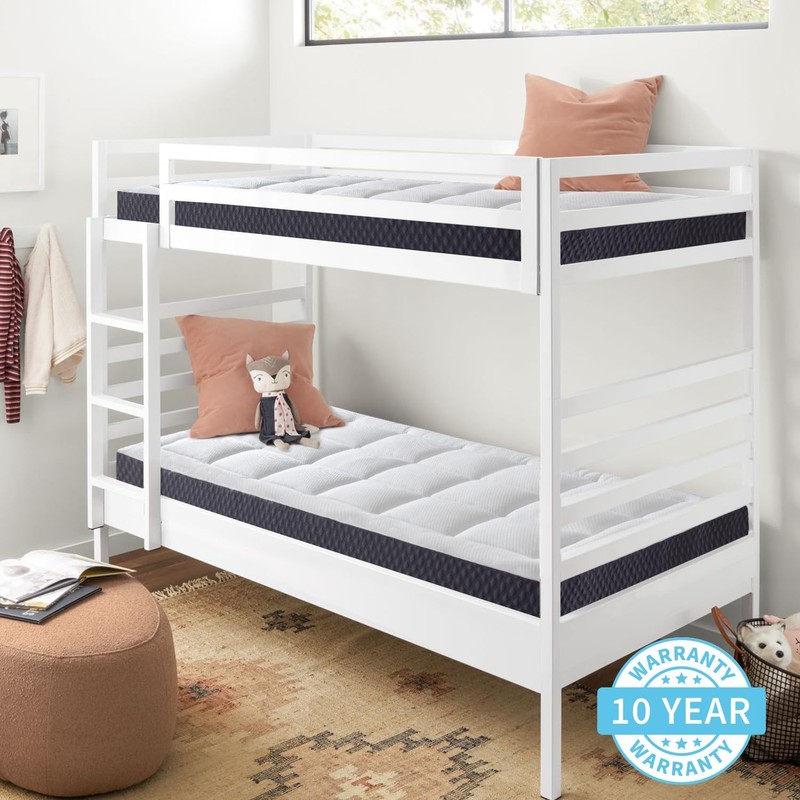 6 Inch Twin Mattress for Kids Adults Single Bed, Breathable Gel-Memory Foam Plus gallery