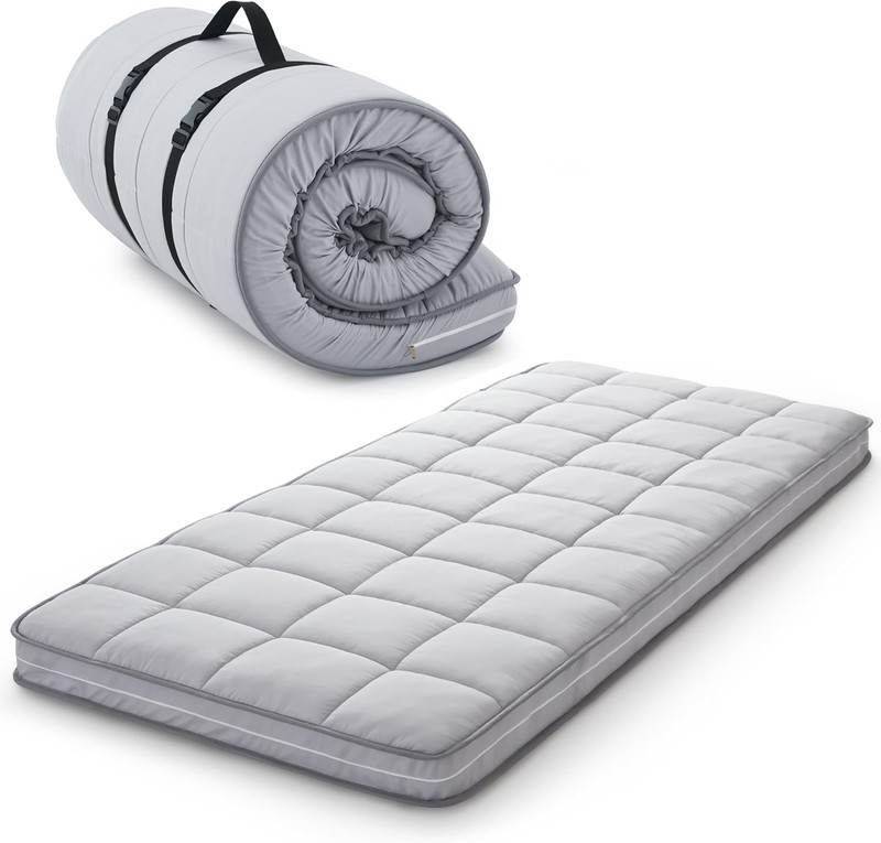 4Inch Cot Mattress Topper,Small Single Gel Infused Memory Foam,Machine Washab...