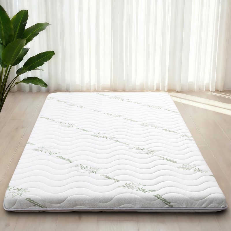 Japanese Floor Mattress Viscose Derived from Bamboo, 100% High Density Foam, …