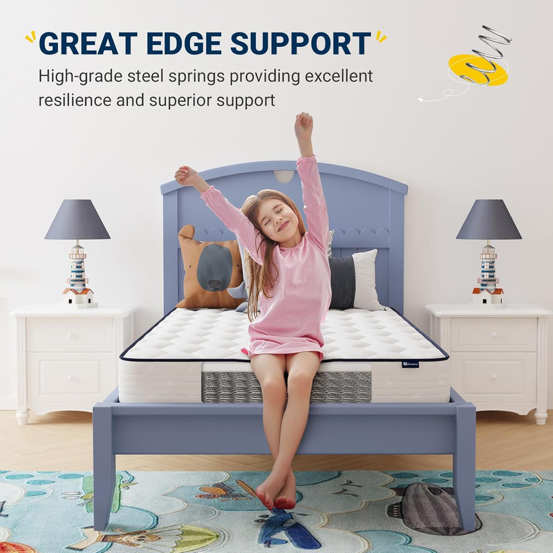 6" Twin Hybrid Mattress - Soft Foam & Spring, CertiPUR-US, Breathable Fabric gallery