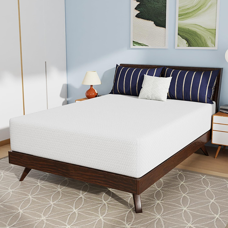 Paylesshere 12 Inch Full Size Bamboo Charcoal Cooling Gel Memory Foam Mattress i