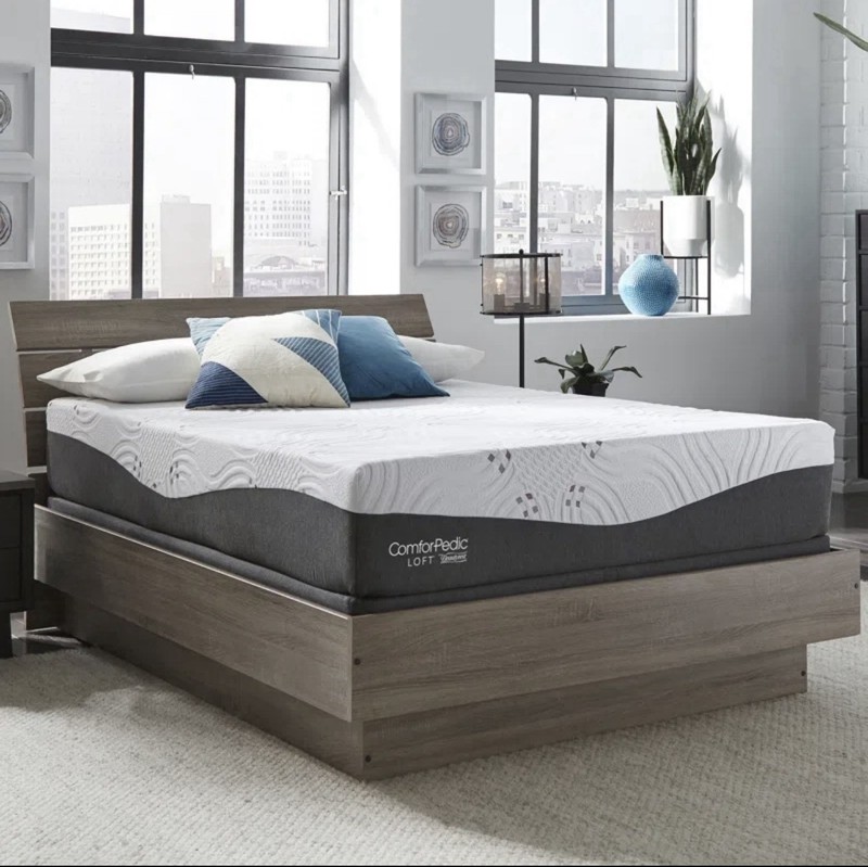 Beautyrest Comforpedic 14 Inch Gel Memory Foam Queen Mattress Medium
