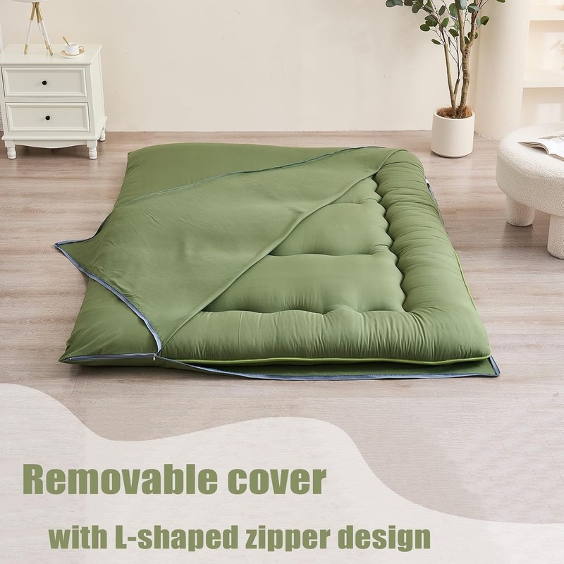 Zelladorra Green Twin Japanese Futon Mattress - Portable and Foldable Comfort gallery