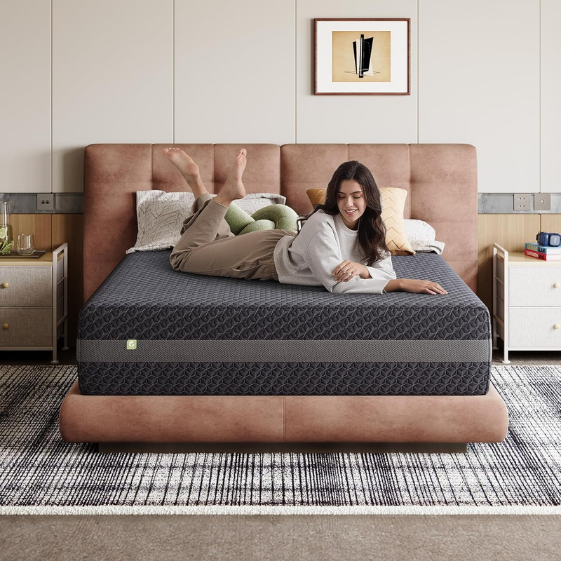 12" King Gel Memory Foam Mattress - Ergonomic Comfort & Medium Firm Support