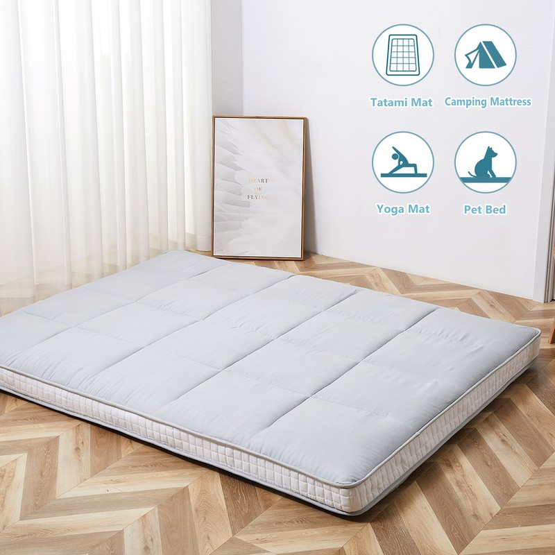 NAIZEA Twin Size Japanese Floor Tatami Mattress Futon Mattress Tatami Pad，Gray gallery