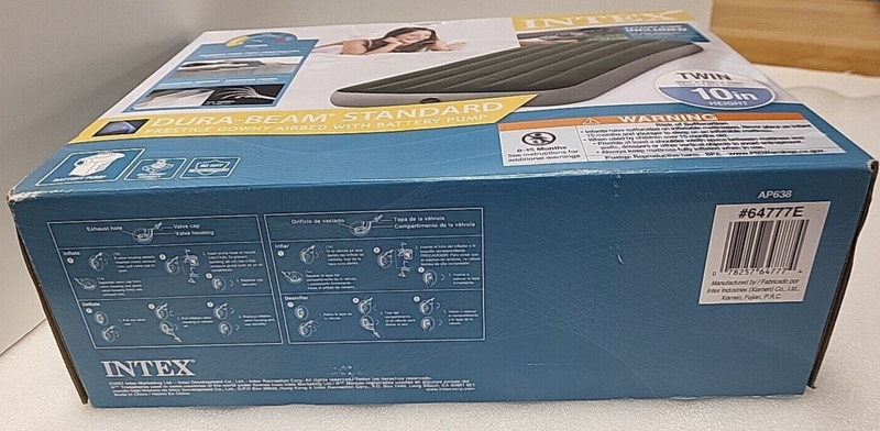 Intex Dura-Beam Standard Prestige Downy Twin Airbed w/ Battery Pump 39"x75"x10" gallery
