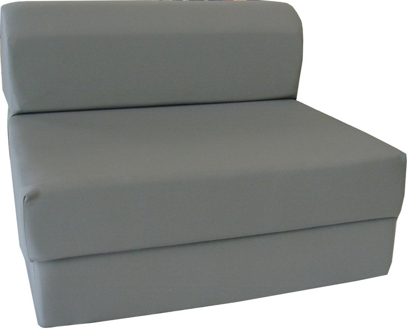 Full 6 x 48 x 72 Flip Chair Folding Foam Beds, Foldable Sofa bed, Gray